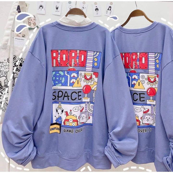 Áo Sweater RORO 4 màu kèm ảnh thật Nam nữ