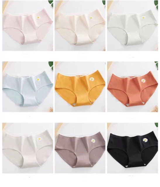 Quần Lót Cotton Ép Không Viền Hoa Cúc Hotrend 287