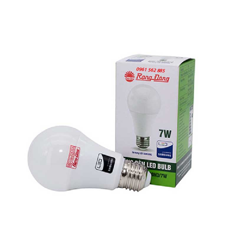 Bóng Đèn Led Bulb Rạng Đông 7w Ánh Sáng Vàng-Chip Led SAMSUNG Bảo Hành 2 Năm-Chính Hãng