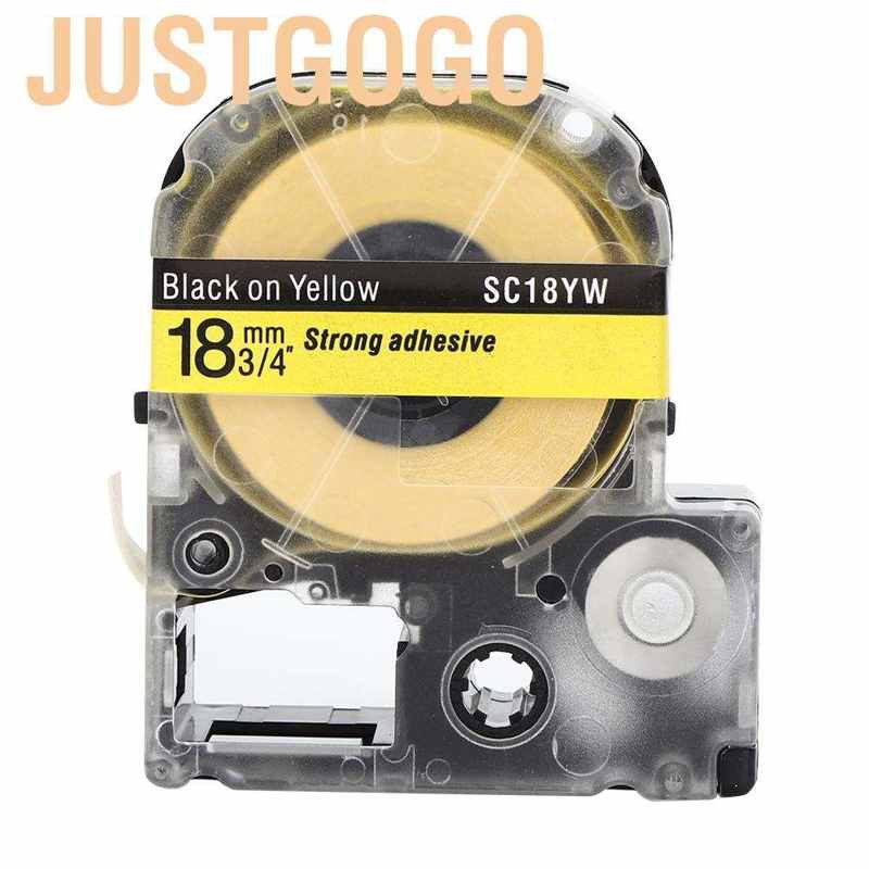 Justgogo 18mm Label Tape Accessory for King Jim SR230C Epson LW Series Printer