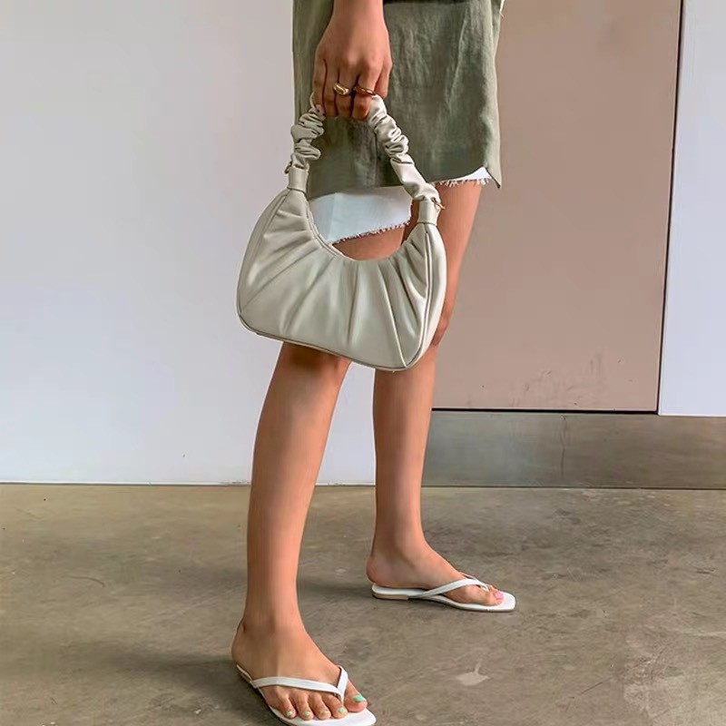 Túi Đeo Chéo Thiết Kế Xếp Ly Xinh Xắn Cho Nữ