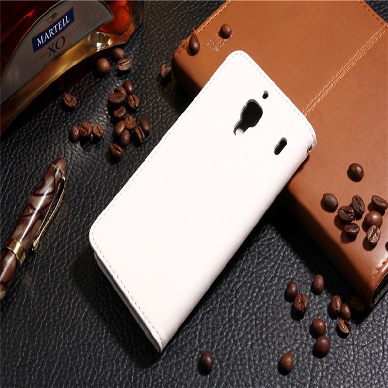 Bao da điện thoại bảo vệ màu trơn kèm ví đựng thẻ đặc biệt cho Xiaomi Redmi Note 2 4
