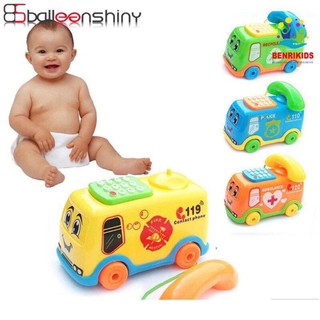 Đồ chơi điện thoại hình xe bus ngộ nghĩnh phát nhạc đèn vui nhộn dành cho bé