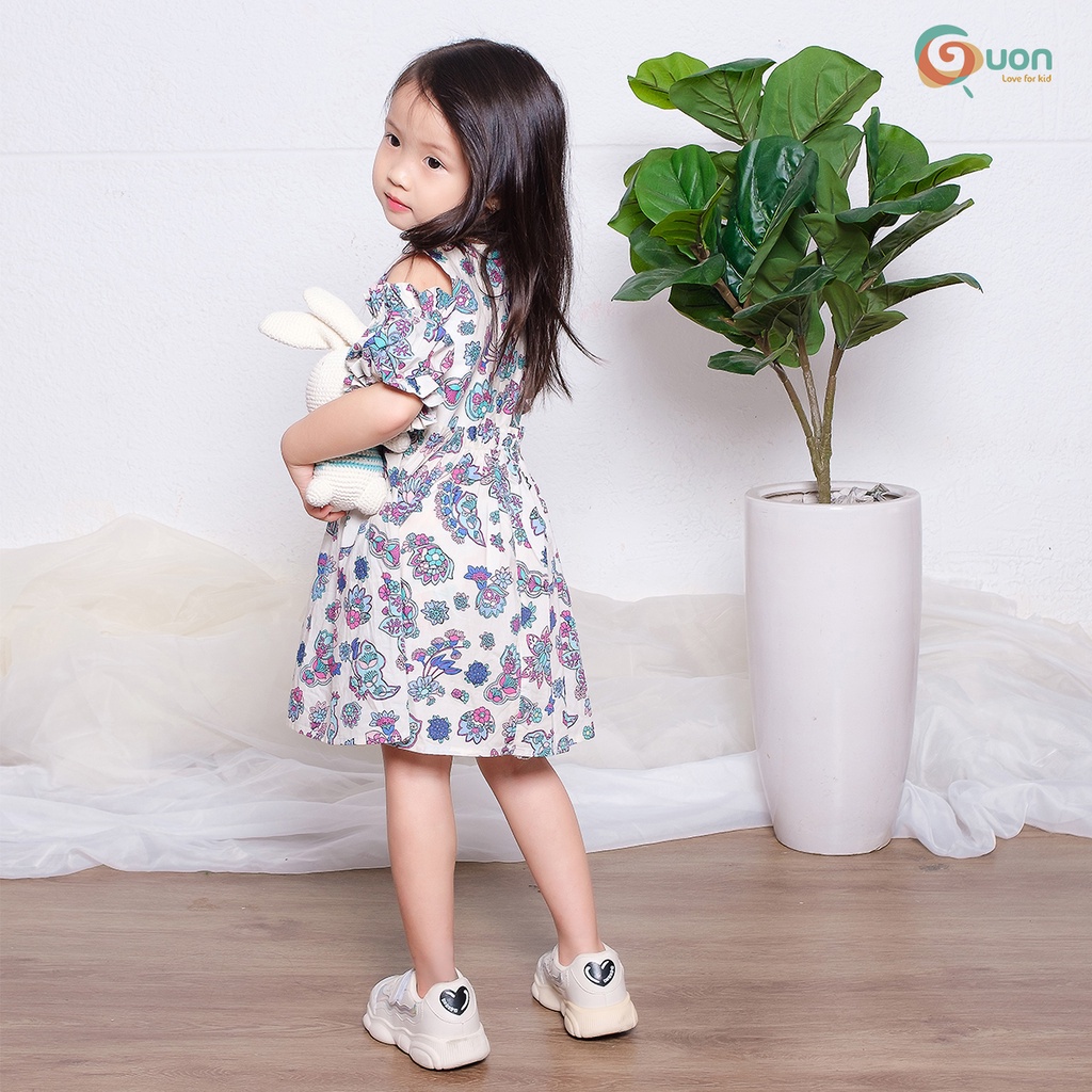 Váy bé gái từ 13 - 45kg vải cotton thoáng mát Điệp Tam - GUON