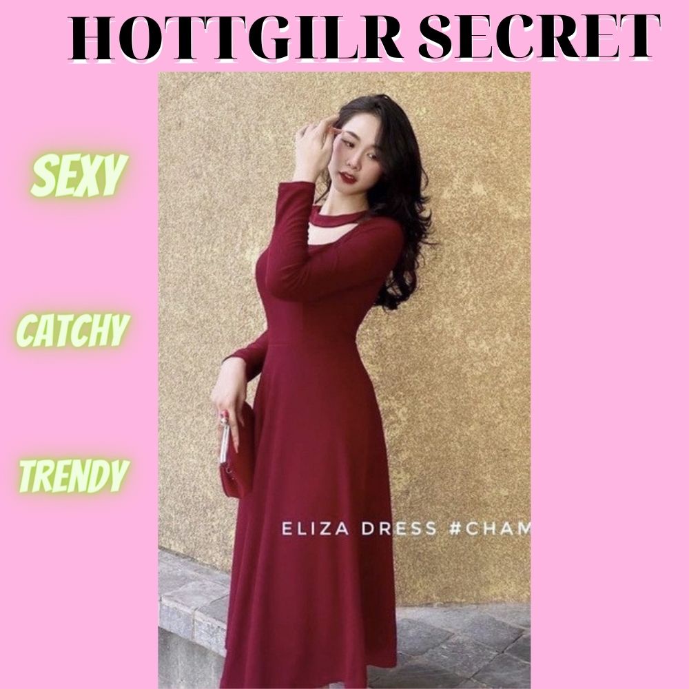 Váy body len Noel thiết kế Quyến rũ thu hút mọi ánh nhìn của Hottgirl Secret VBD0002