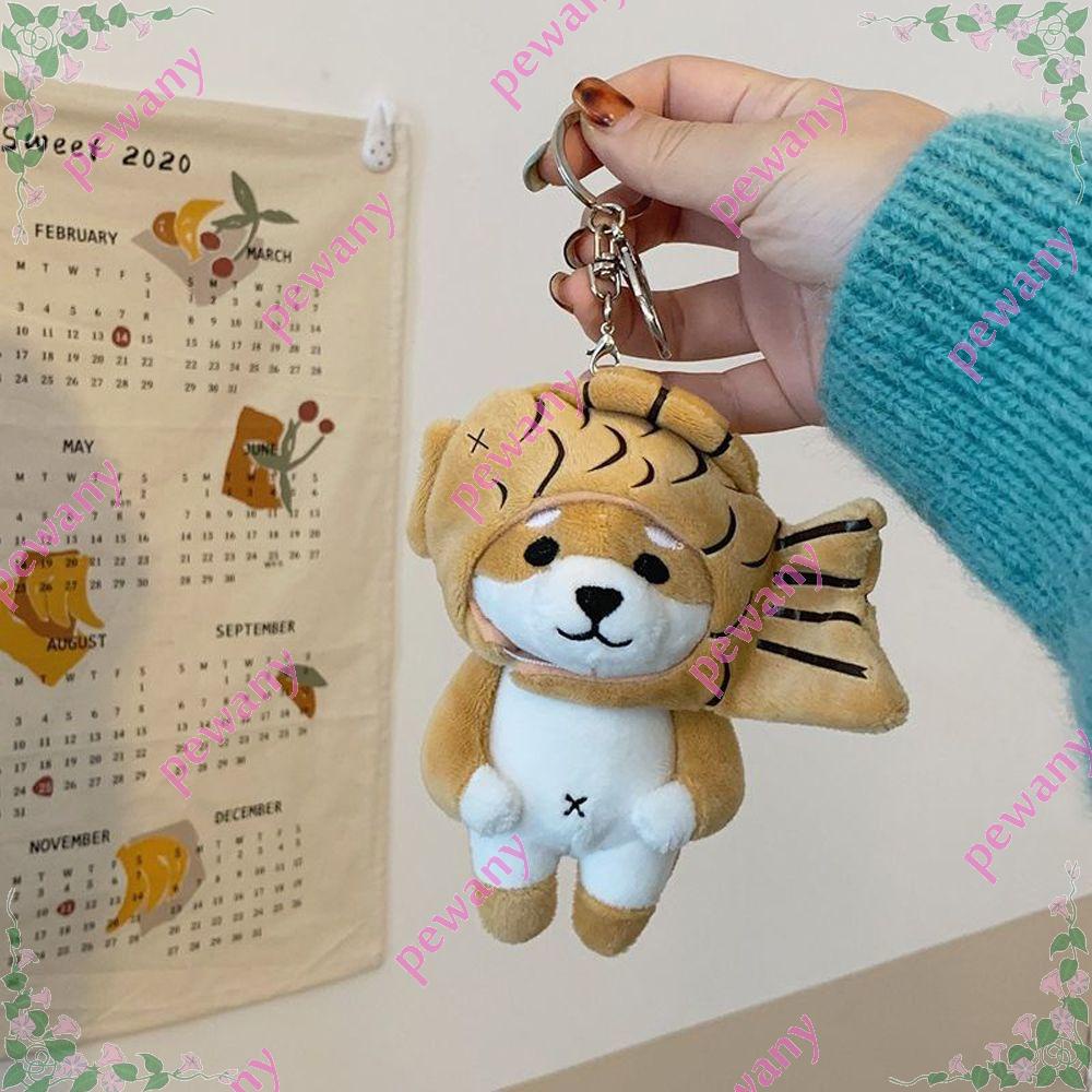 Móc Khóa Thú Nhồi Bông Hình Chó Shiba-Inu Husky Dễ Thương Charms