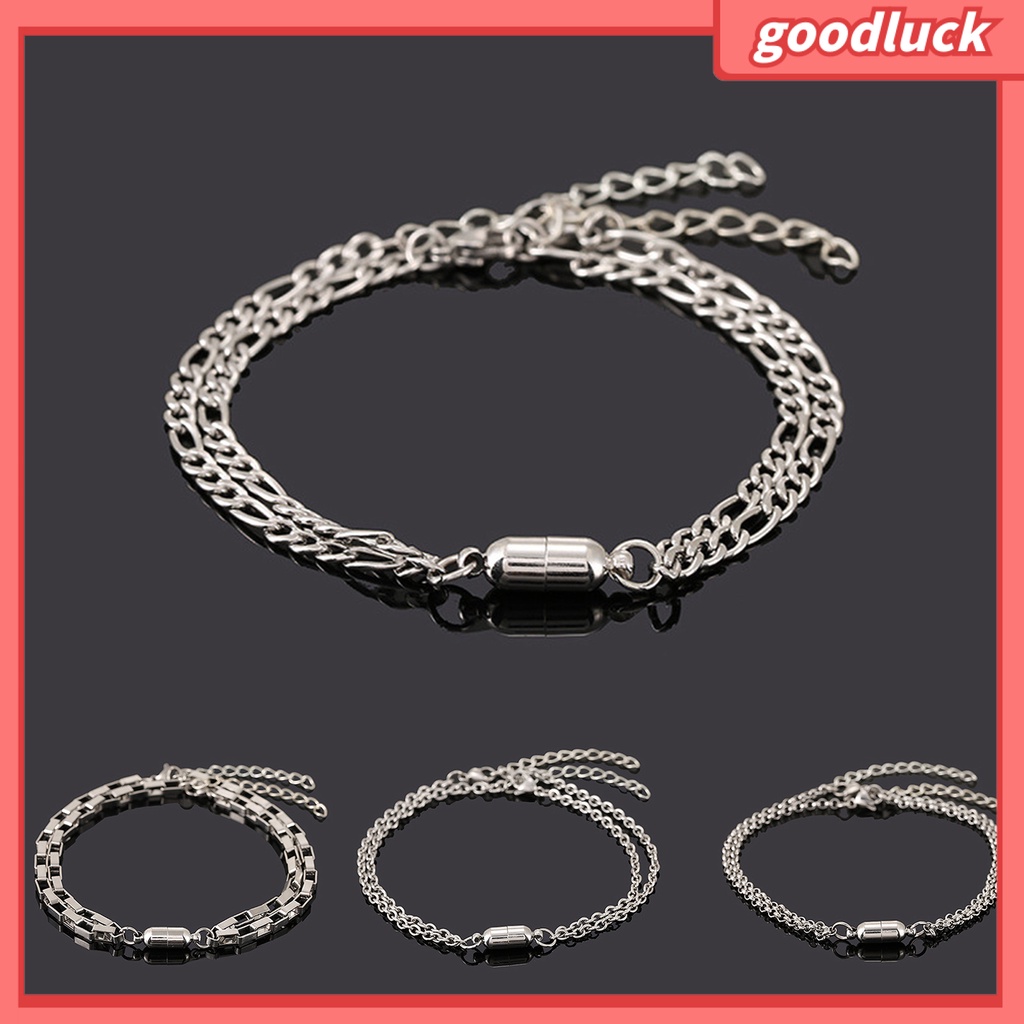 1 cặp vòng tay cặp bằng thép không gỉ chống gỉ có nam châm