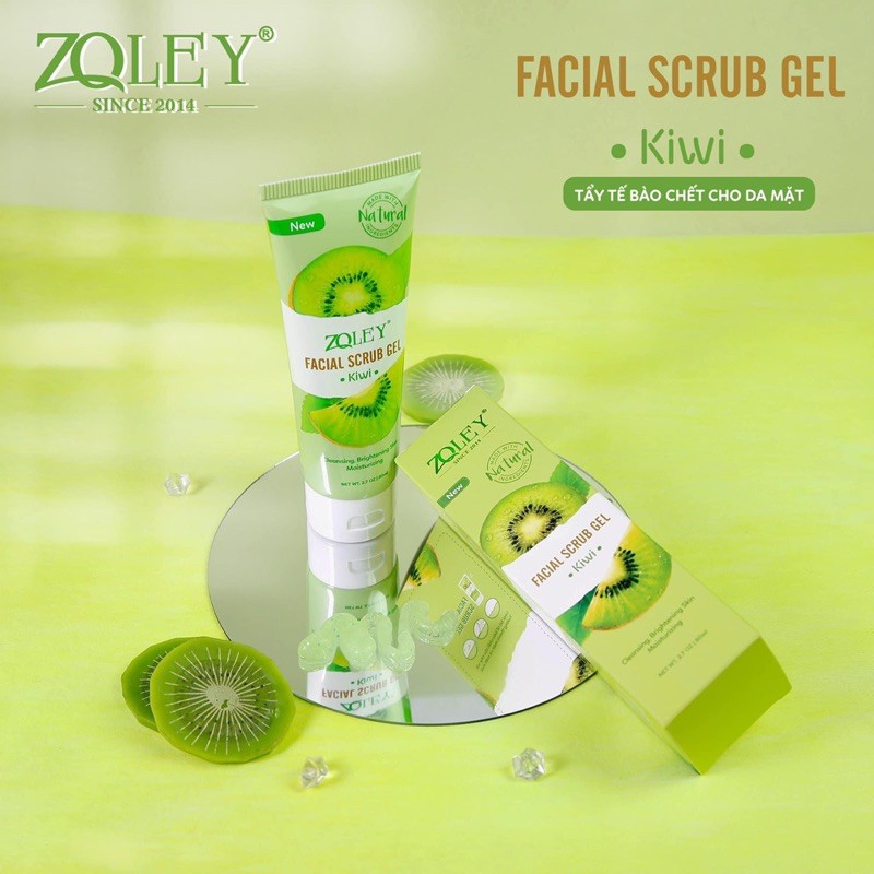 Tẩy tế bào chết KIWI FACIAL SCRUB GEL ZOLEY 80ml.[CHÍNH HÃNG]