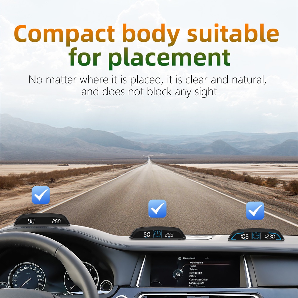 Đồng Hồ Đo Tốc Độ Kỹ Thuật Số HUD G3 GPS Thông Minh Cho Mọi Loại Xe Hơi