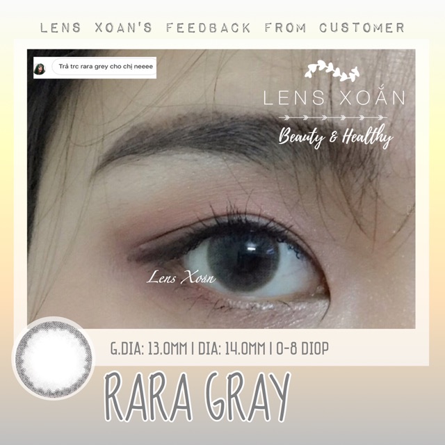 Áp tròng RARA GRAY-OLENS (LENS XOẮN)