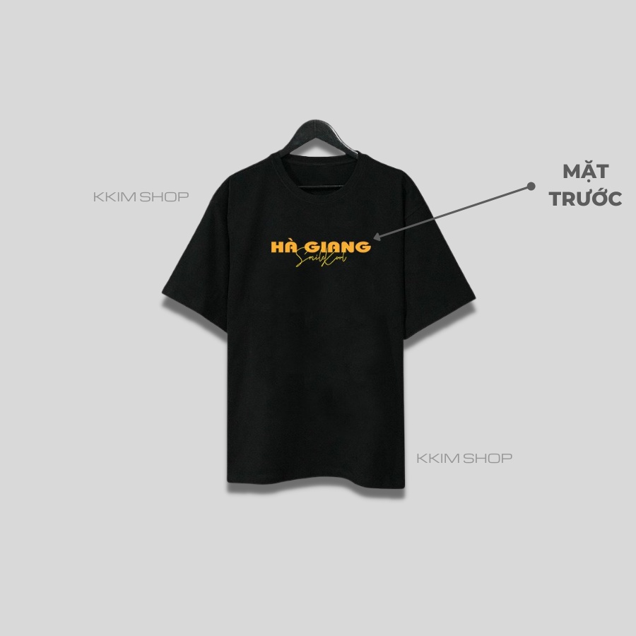 Áo thun tay lỡ HÀ GIANG, Áo phông 63 tỉnh thành Form rộng oversize, chất liệu Cotton KKIMSHOP