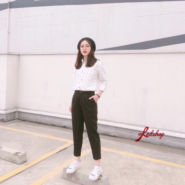 Quần baggy vải 2 ly