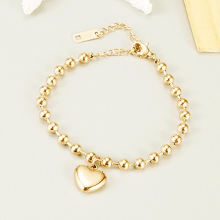 Lắc Chân Nữ Bi Trái Tim Titan Ko Đen TT 2937