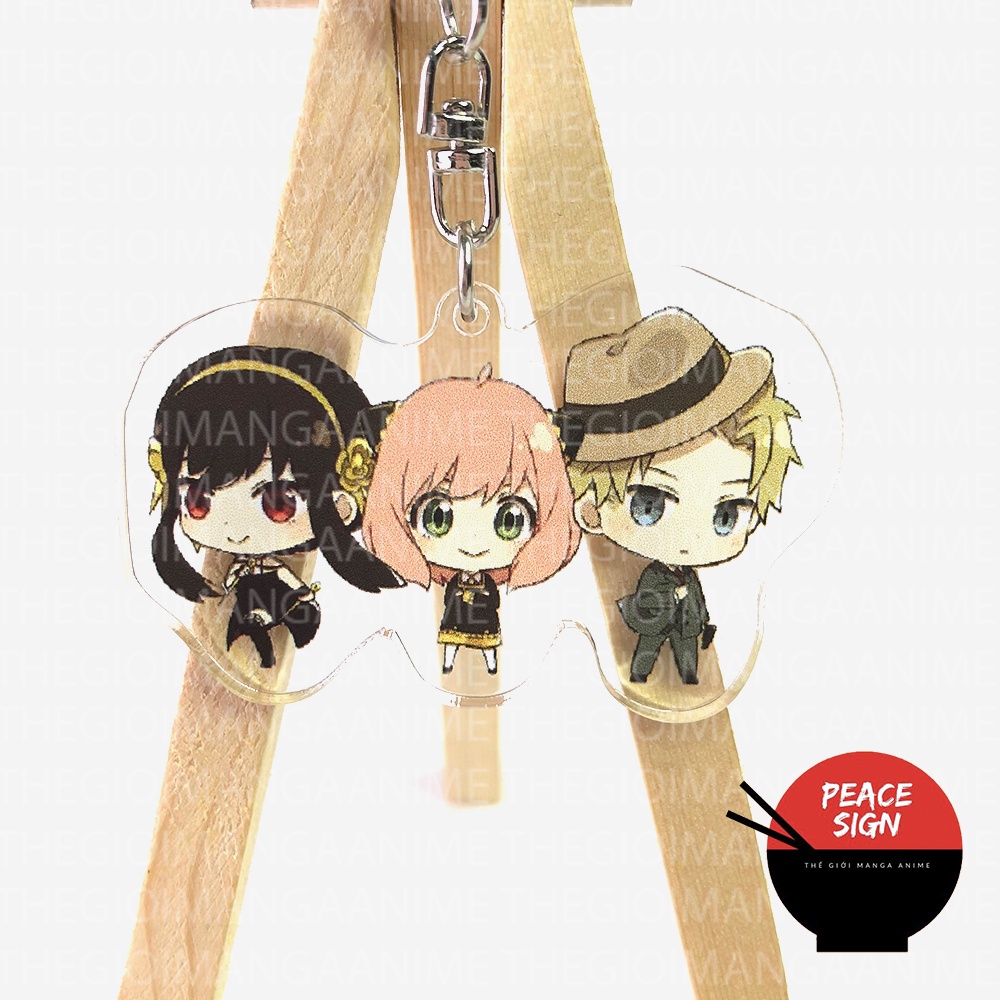 Móc khóa SPY X FAMILY GIA ĐÌNH ĐIỆP VIÊN anime chibi mica trong acrylic