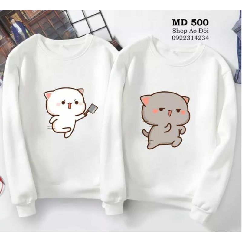 Áo đôi thu đông hài hước