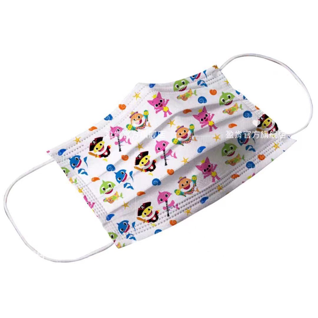 50 Khẩu Trang In Hình Cá Mập Dễ Thương   3 Lớp