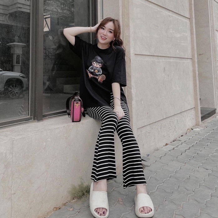 Đồ bộ quần dài ống rộng nữ