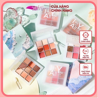  Bảng Phấn Mắt Nhũ Lì 9 Ô Vuông I See Is You All Eye Lameila Baby BB1 Dikalu  mẫu mới 3 tone  NO5099 