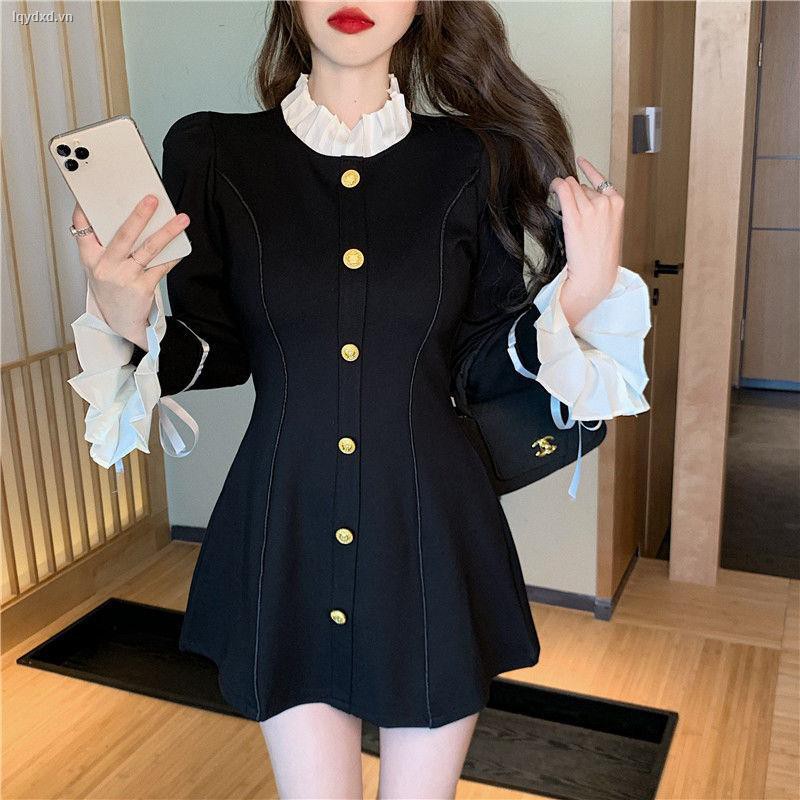 Đầm chữ A tay dài phong cách thời trang thu đông 2020 cho nữ