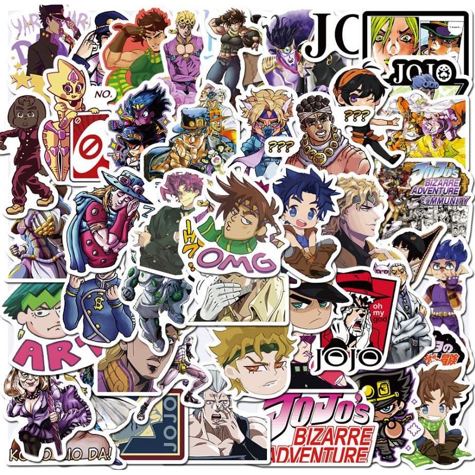 Sticker JOJO NHẬT BẢN nhựa PVC không thấm nước, dán nón bảo hiểm, laptop, điện thoại, Vali, xe, Cực COOL #65