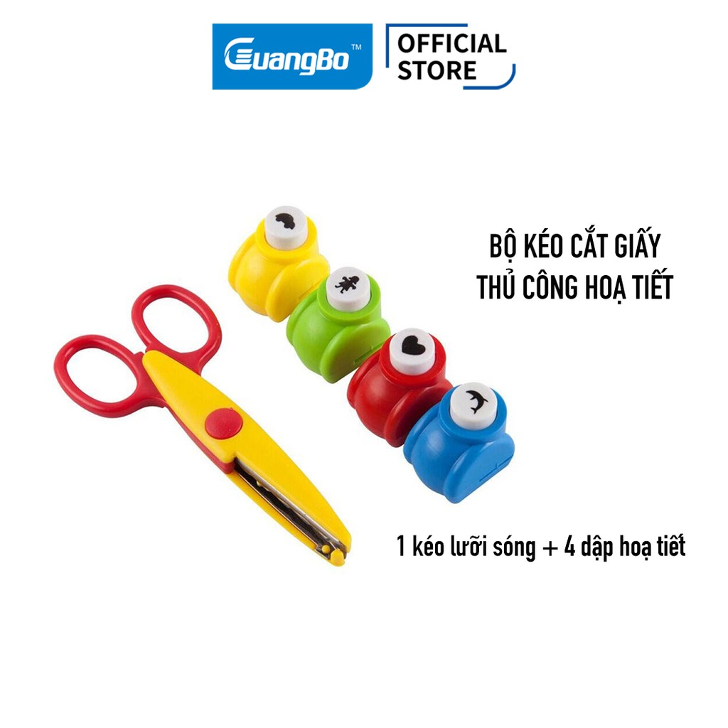 Bộ kéo cắt giấy thủ công hoạ tiết Guangbo HZM03855