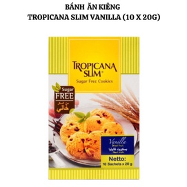 [ HCM Giao Hỏa Tốc] Bánh quy ĂN KIÊNG KHÔNG ĐƯỜNG Tropicana Slim Vani 200g (10 x 20g)