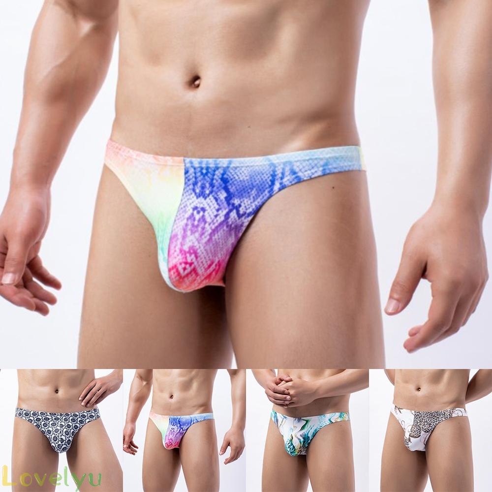 【Ready Stock】Men Sexy Mens Brief Bulge Pouch Lingerie Underwear Sexy Printed Panties@New