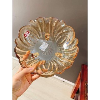 thố thủy tinh 3 chân trắng