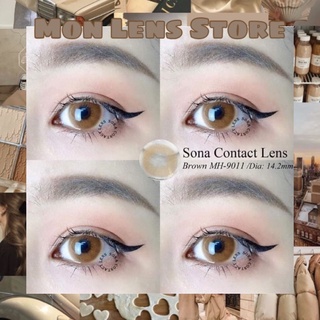 [Sẵn] Lens nâu tây MH-0911 kính áp tròng