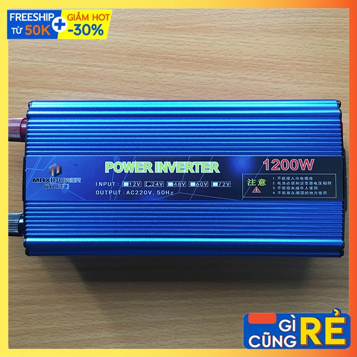 Máy đổi nguồn điện công suất 1200W Từ 24V lên 220V