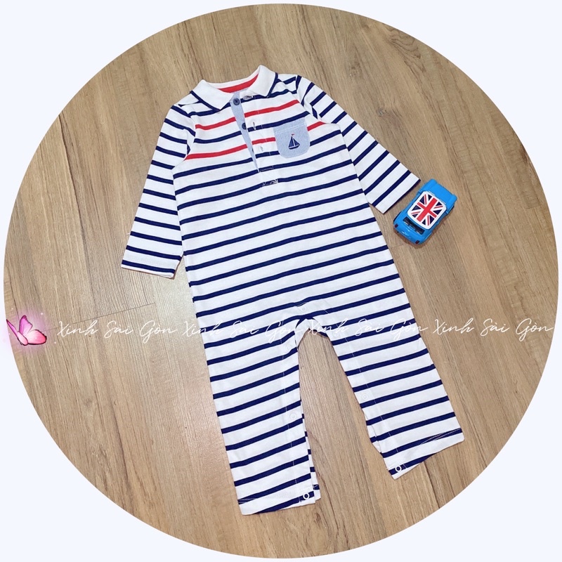 9-12m Bodysuit / Sleepsuit bộ áo liền quần kèm vớ cho bé từ 9-11kg