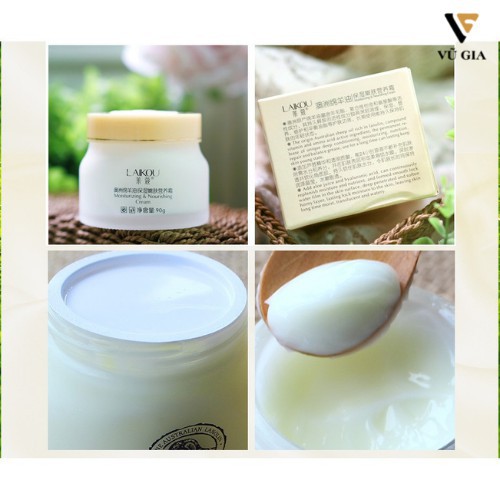 Kem Dưỡng Ẩm, Kem Dưỡng Trắng Da Mặt Mỡ Cừu LAIKOU Chống Lão Hóa 90g | BigBuy360 - bigbuy360.vn