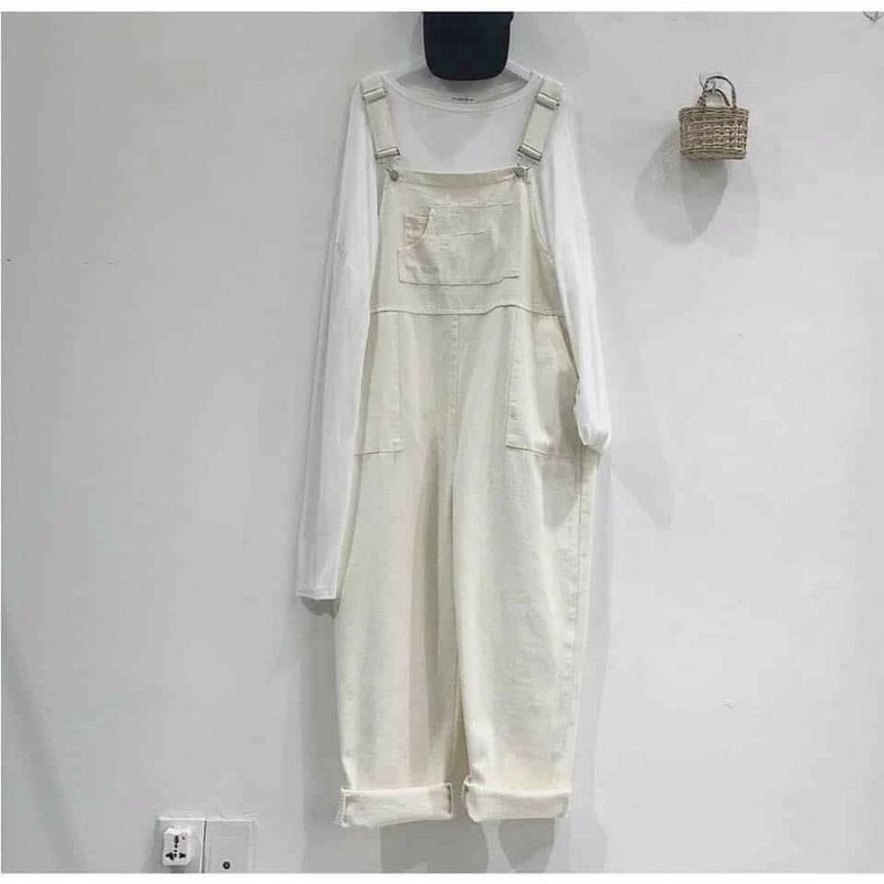 (Có ảnh thật + video) Quần yếm kaki túi ngực có dây kéo điều chỉnh | BigBuy360 - bigbuy360.vn