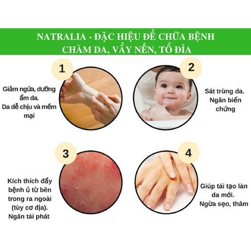 Kem bôi chàm da, vảy nến, á sừng, tổ đỉa Natralia Úc 56 gr