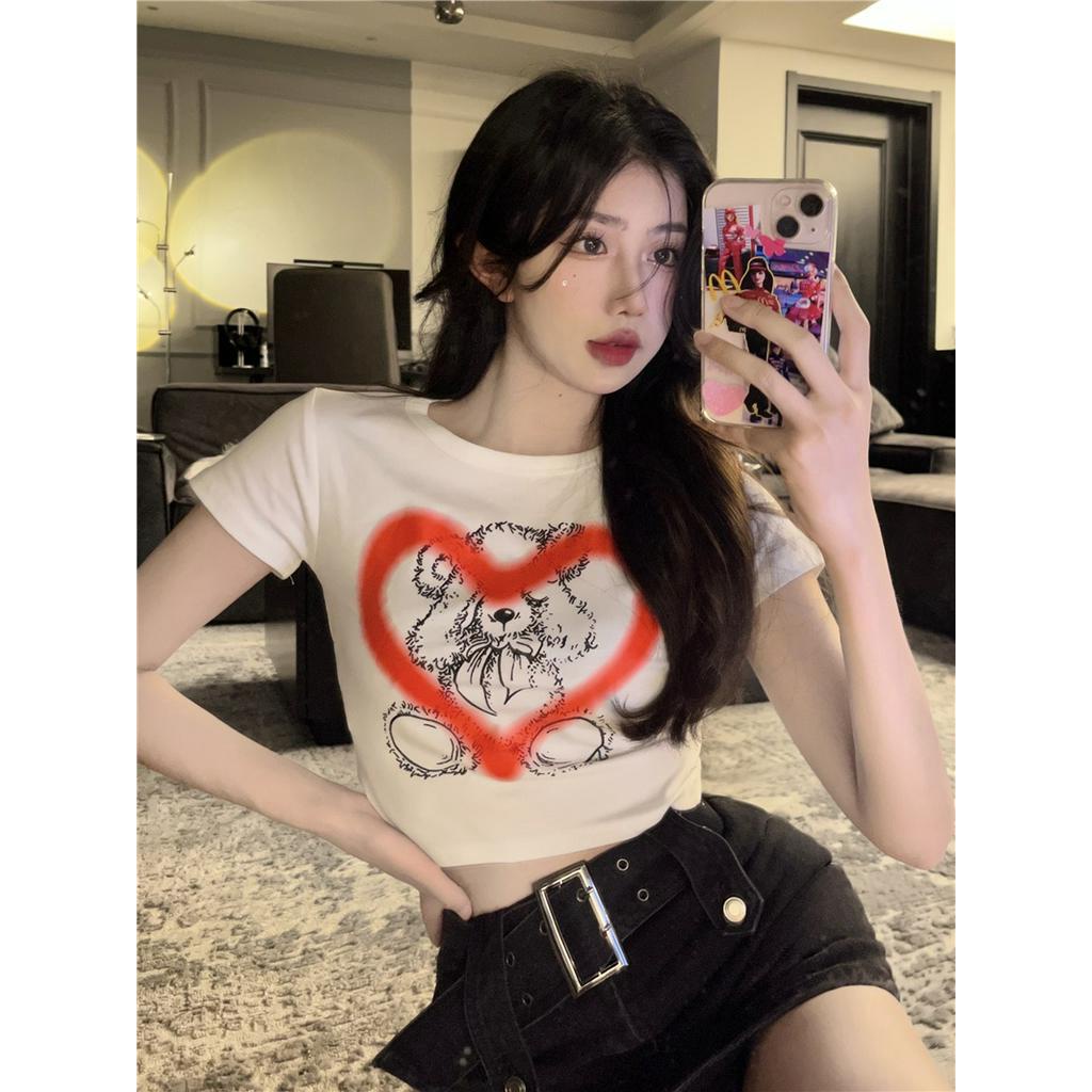 Áo Thun In Hình Trái Tim Ngắn Tay Thời Trang Dành Cho Couple 62809