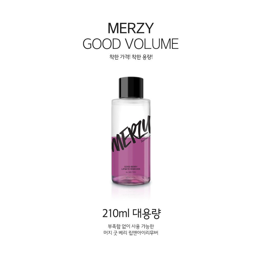 Nước tẩy trang mắt môi Merzy Good Berry Lip Eye Remover 210ml