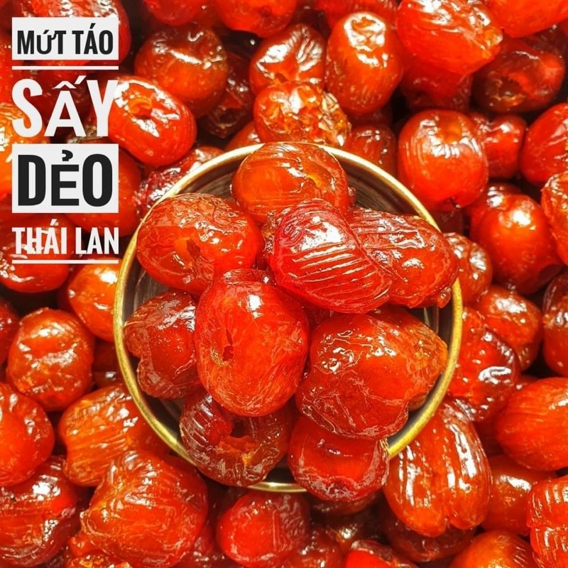 Mứt táo sấy dẻo Thái Lan tách hạt - Lon 500g  [FREE SHIP] TỪ ĐƠN 50K, [Loại Đặc Biệt] Hàng ngon nhà làm