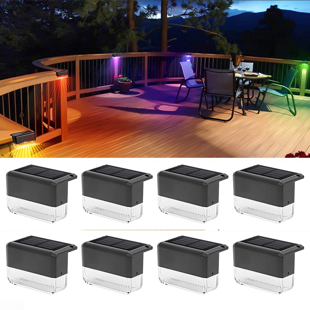 Đèn Led RGB Năng Lượng Mặt Trời Chống Thấm Nước Chiếu Sáng Cầu Thang Ngoài Trời