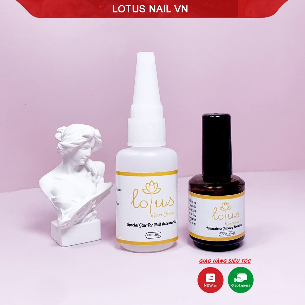  Keo dán móng, keo bê tông Lotus cao cấp gắn phụ kiện nail siêu chắc