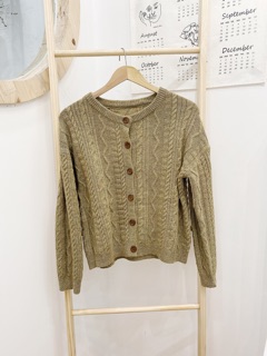 Áo len cardigan vặn thừng
