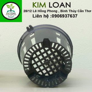Combo 20 chậu lan nhựa đen phi 21 21x15cm