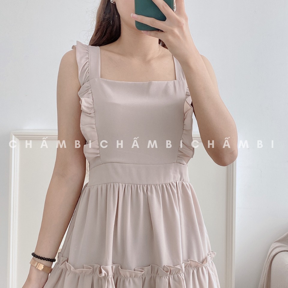 Đầm Xòe 2 Dây Cánh Tiên Chun Lưng freesize<53kg - V.011 | BigBuy360 - bigbuy360.vn