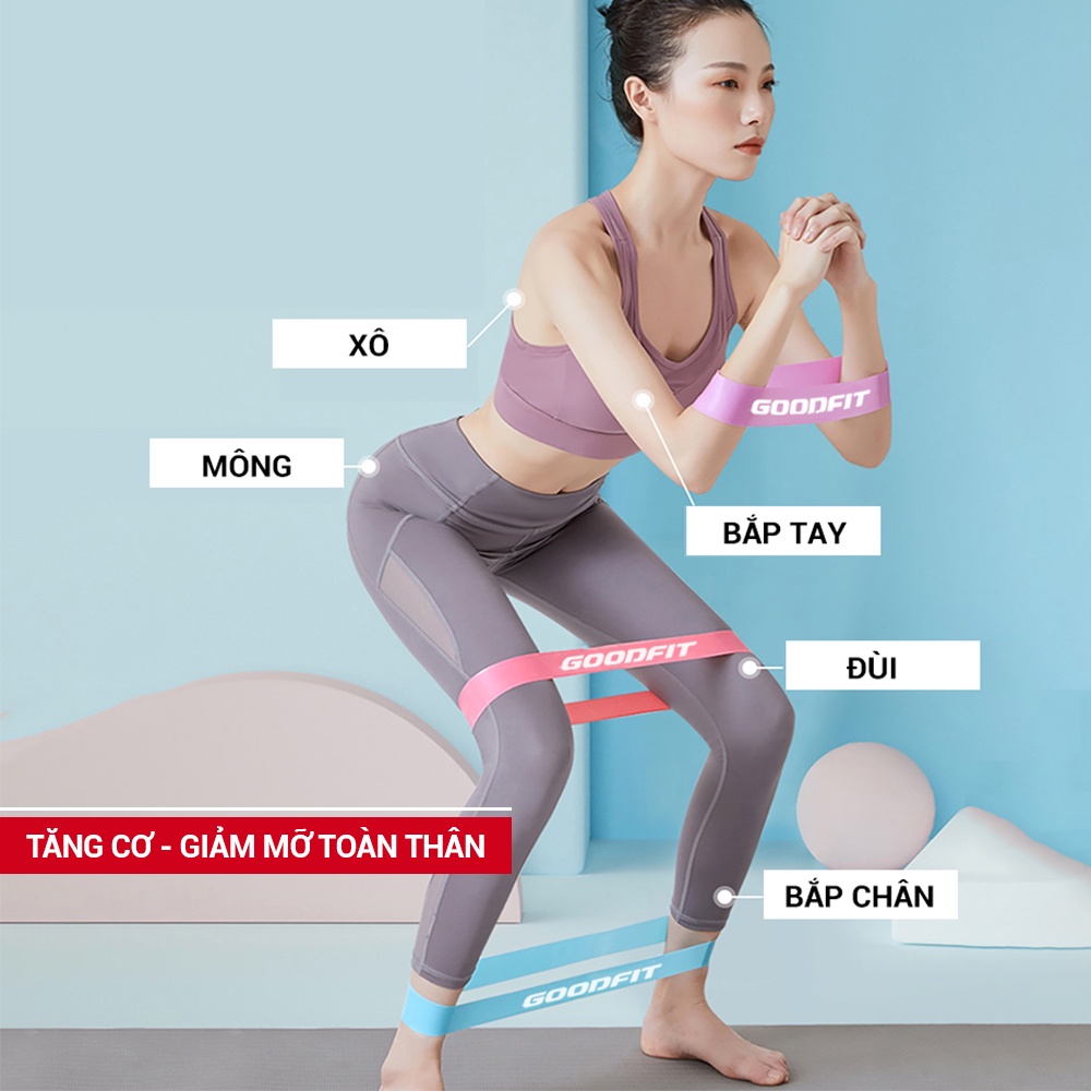 Dây kháng lực mini Band, Dây cao su kháng lực RERCODE tập chân mông, phụ kiện tập gym