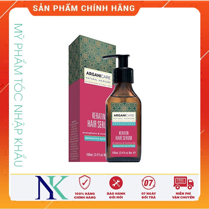 TINH DẦU PHỤC HỒI TÓC HƯ TỔN ARGANICARE KERATIN HAIR SERUM 100ML