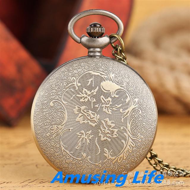 Quartz Pocket Watch Nóng Rỗng Rồng Và Phượng Hoàng Vàng Đồng Cổ Thạch Anh Lớn Đồng Hồ Bỏ Túi Nam Nữ Cặp Đôi Đồng Hồ Bỏ T