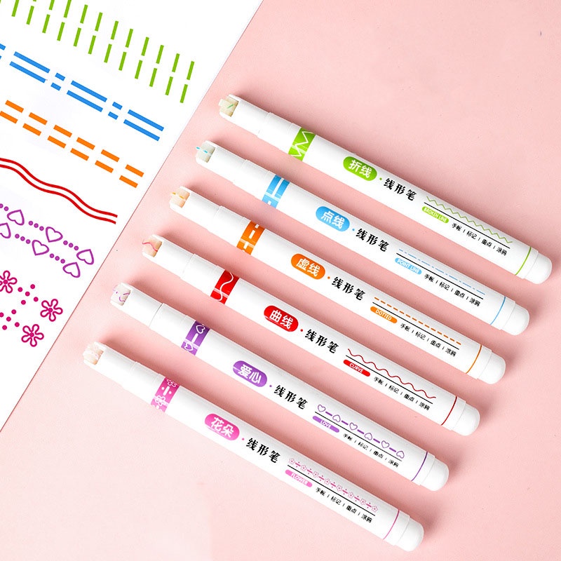 Set 6 Bút Đánh Dấu Nhiều Màu Sắc Sáng Tạo