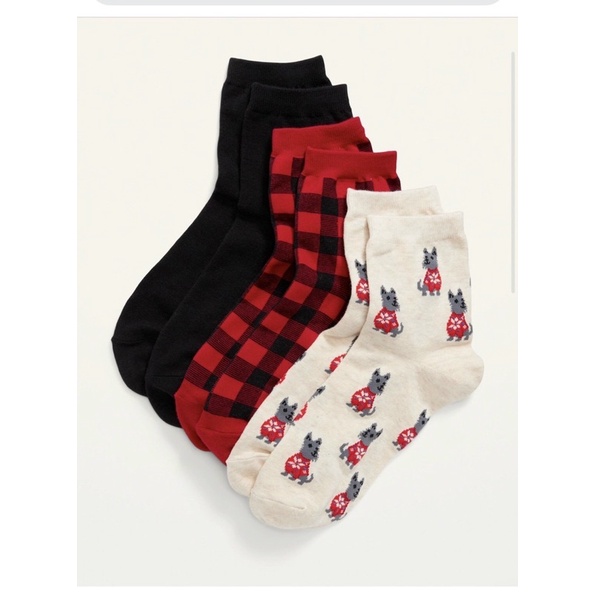 Combo 5 đôi Tất nữ cotton mềm mịn Old*navy cao trung trên mắt cá chân