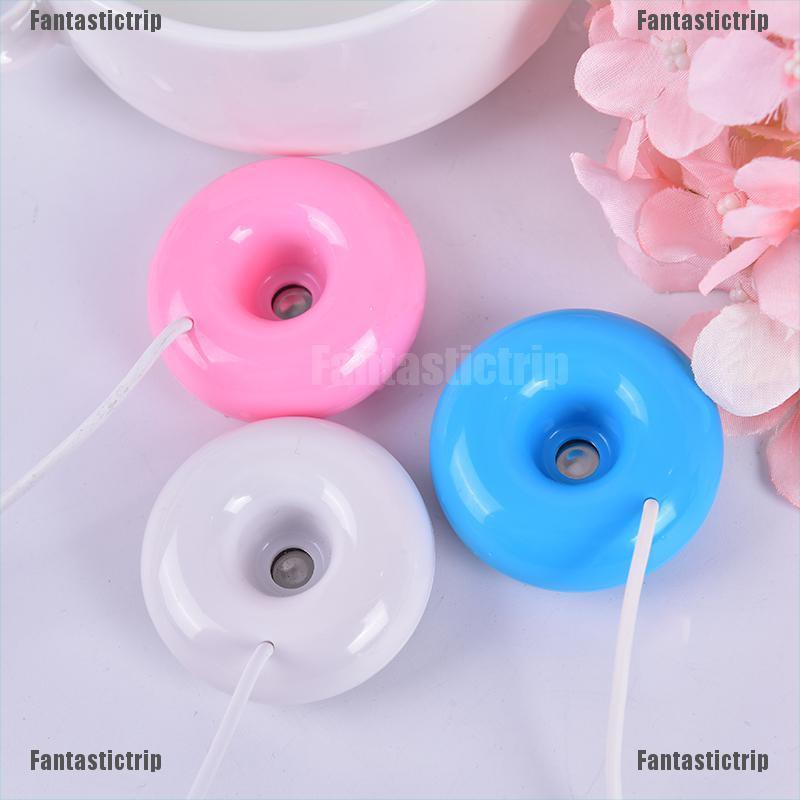 Fantastictrip 1pc Mini Portable Donuts Humidifier USB Air Purifier Aroma Diffuser Steam Gift