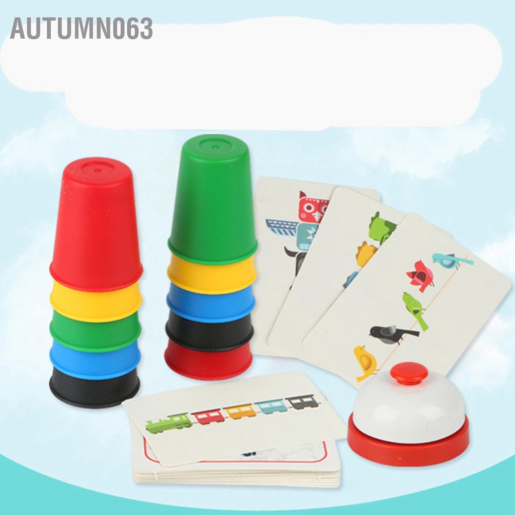 Trò chơi xếp chồng cốc dành cho trẻ em giáo dục đầy màu sắc tương tác đào tạo tốc độ Autumn063
