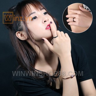 Nhẫn cặp mạ cát NC116 (màu đen) - winz.vn